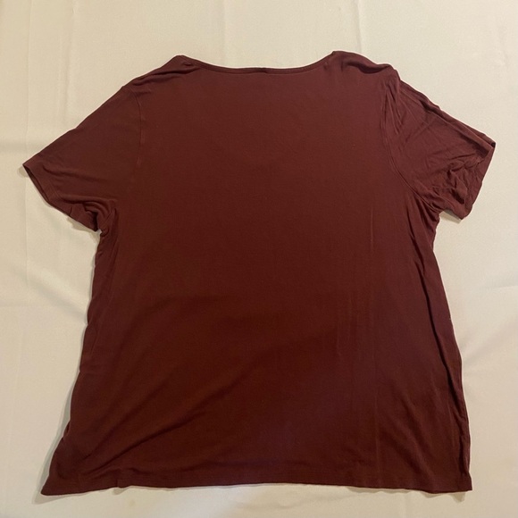 Old Navy Sz L Burgundy Luxe Top - Picture 3 of 5